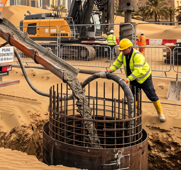 Piling Concrete